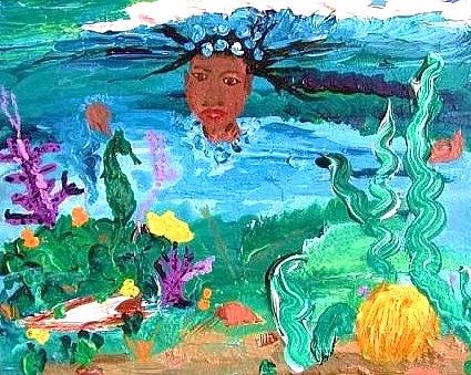 Sea Goddess Painting by Susan Voidets
