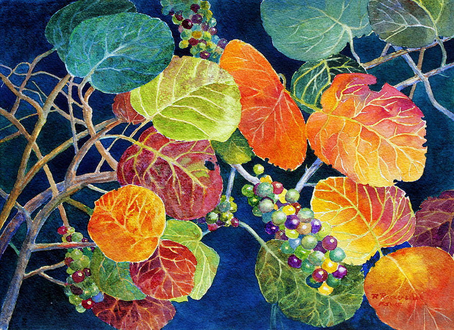 Seagrapes Painting - Sea Grapes II by Roger Rockefeller