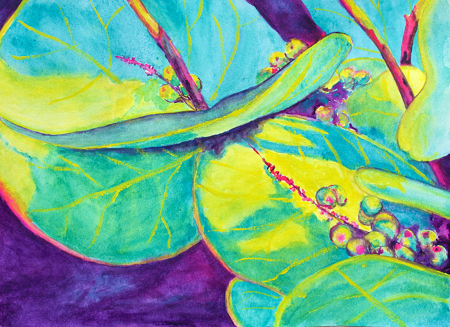Sea Grapes Painting by Patricia Beebe