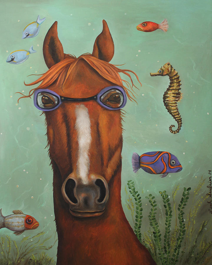 Sea Horse  Painting by Leah Saulnier The Painting Maniac