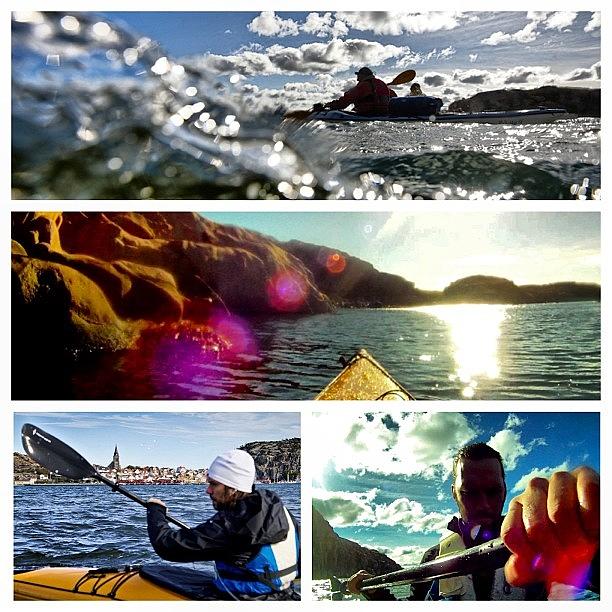 Sports Photograph - Sea Kayaking Off The Coast Of Sweden = by Joshua Johnson