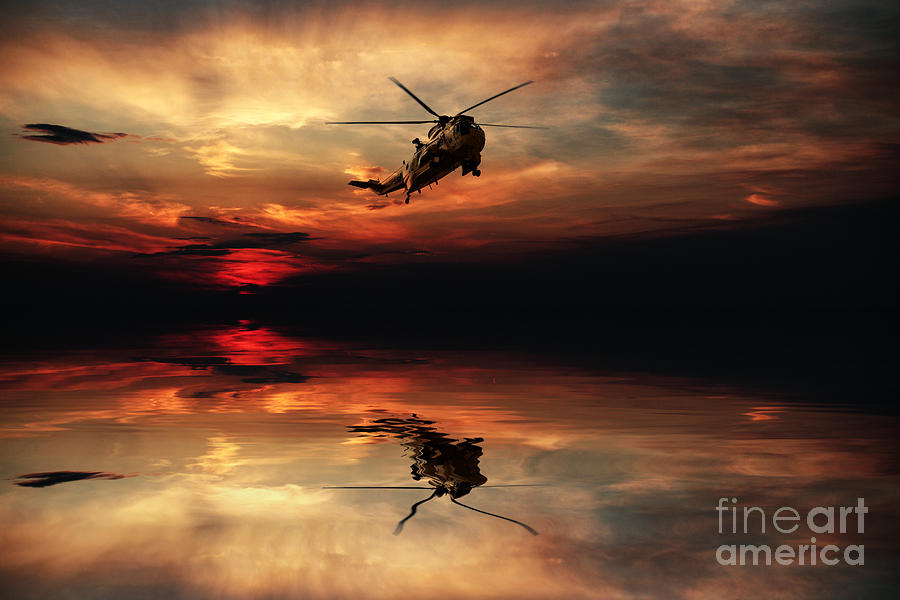 Sea King Sunset  Digital Art by Airpower Art