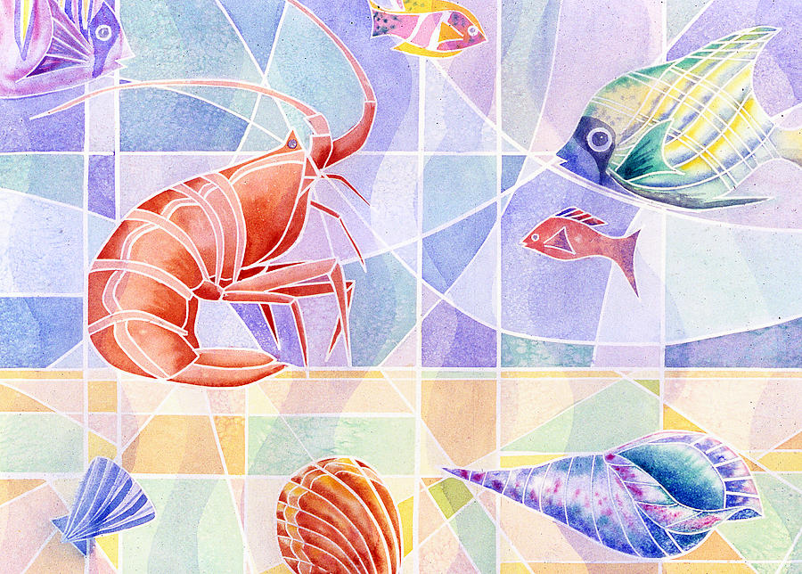 Sea Life Painting by Melinda Fawver