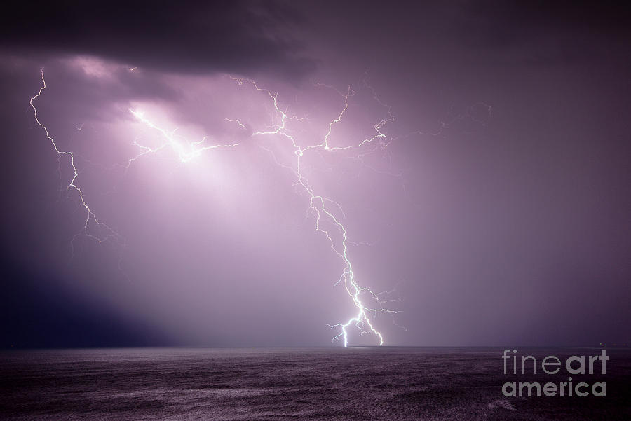 Sea lightning Photograph by Marko Korosec - Fine Art America