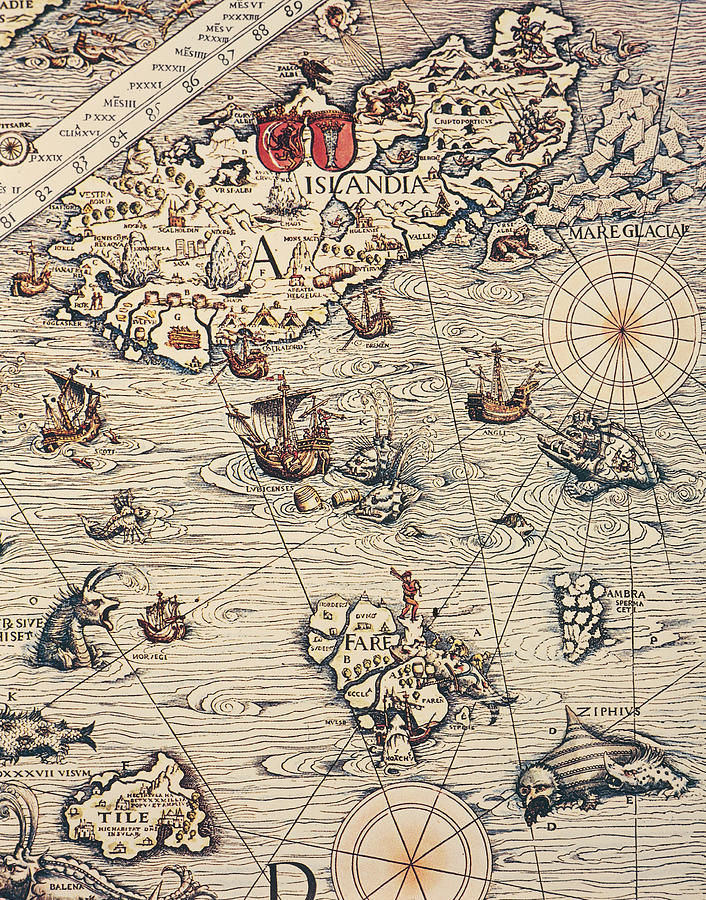 Sea Map By Olaus Magnus