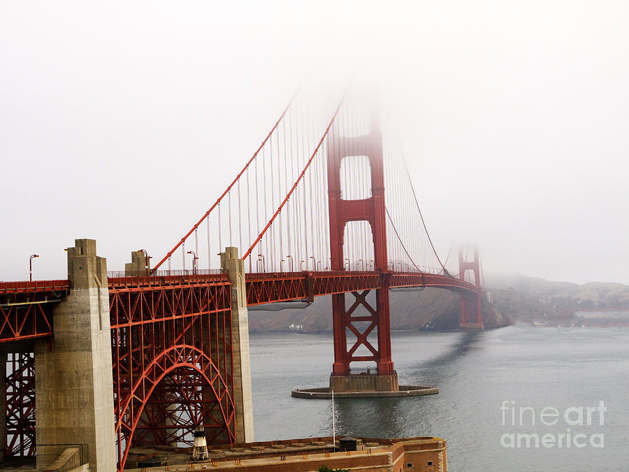 Sea mist on the Golden Gate Photograph by Brenda Kean