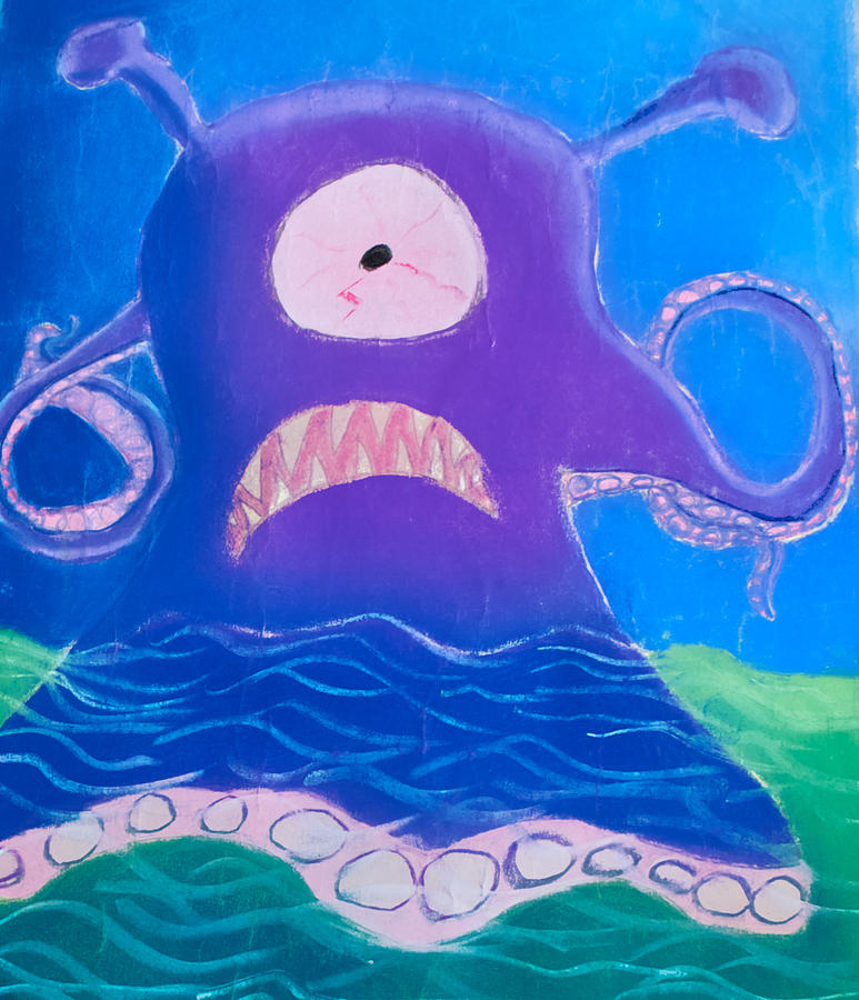 Octopus Pastel - MonsterArt Sludge by Joshua Maddison