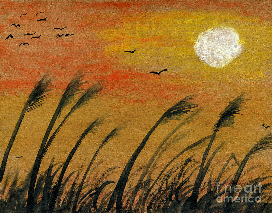Sea oats Painting by R Kyllo