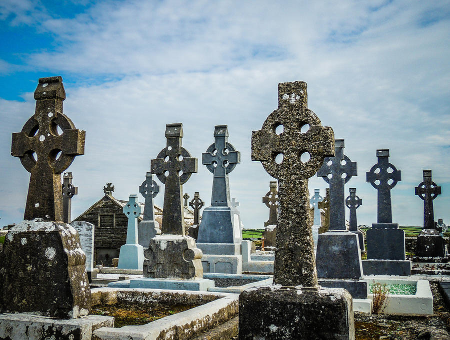Sea  Of Celtic Crosses Photograph