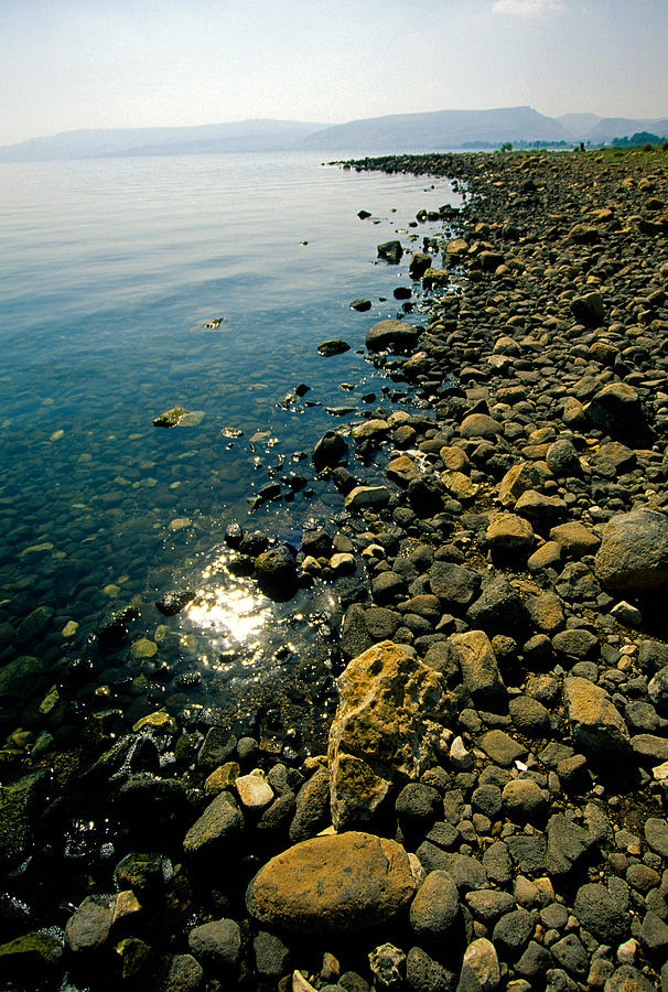 Sea of Galilee shore Photograph by Dennis Cox