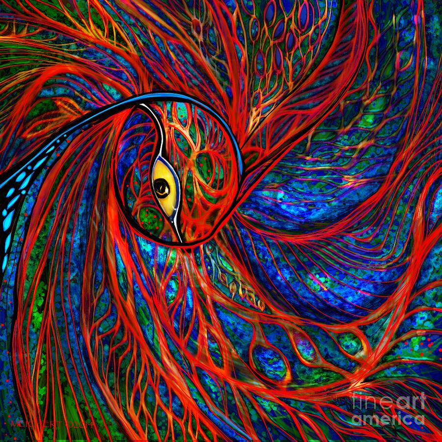 Sea of Peacock Digital Art by Mary Eichert