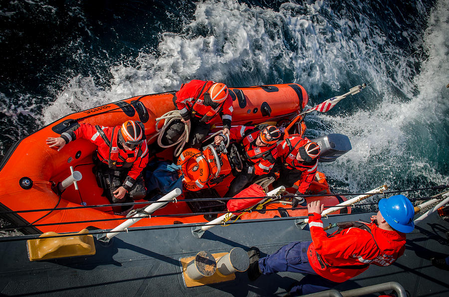 Coast Guard Photograph - Sea Painter Recovery by John MilitaryFire