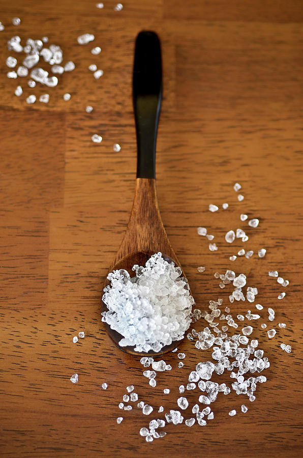 Sea Salt In A Spoon Photograph by Natalia Ganelin
