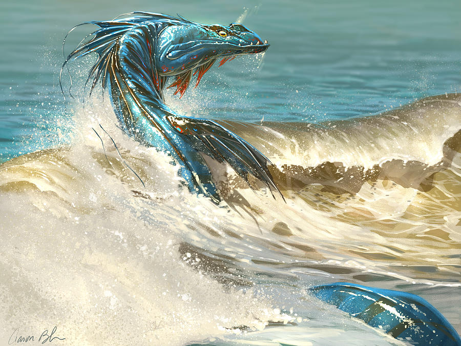 Sea Serpent Digital Art by Aaron Blaise