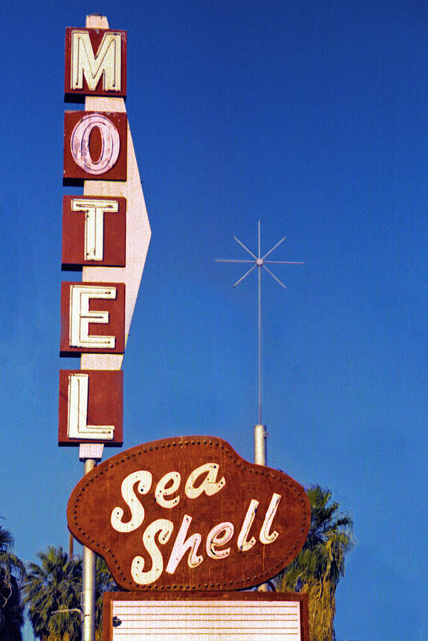 Vintage Photograph - Sea Shell Motel Film Image by Matthew Bamberg
