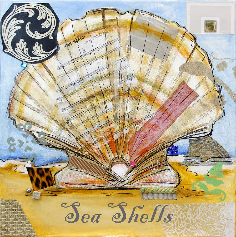 Sea Shells Mixed Media by Katia Von Kral