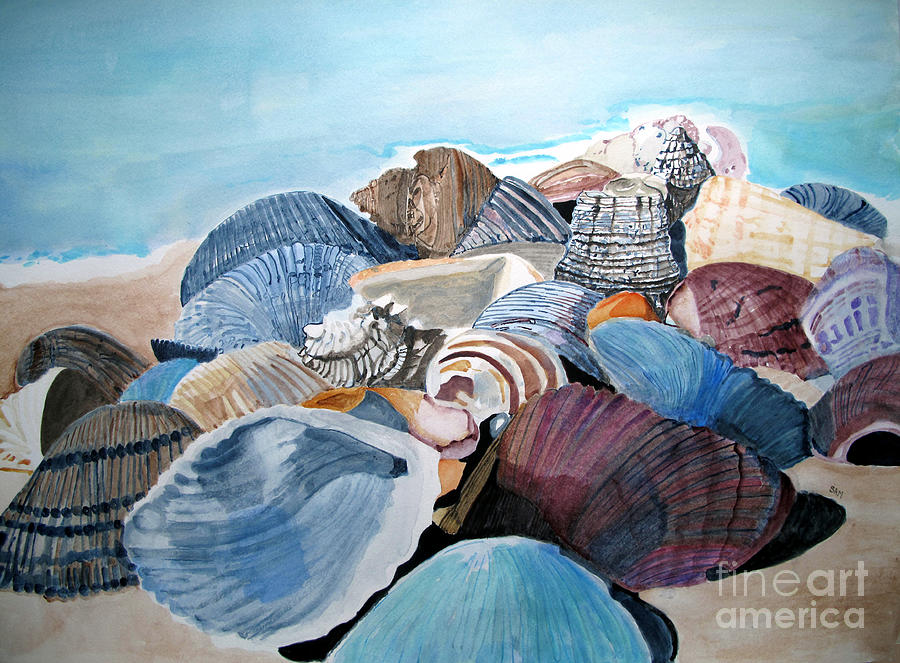 Sea Shells Painting by Sandy McIntire