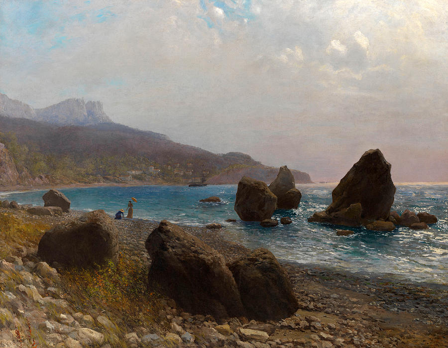 Sea Shore. Crimea Painting by Lev Feliksovich Lagorio