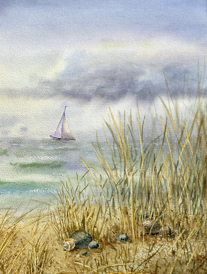 Shell Painting - Sea Shore by Irina Sztukowski