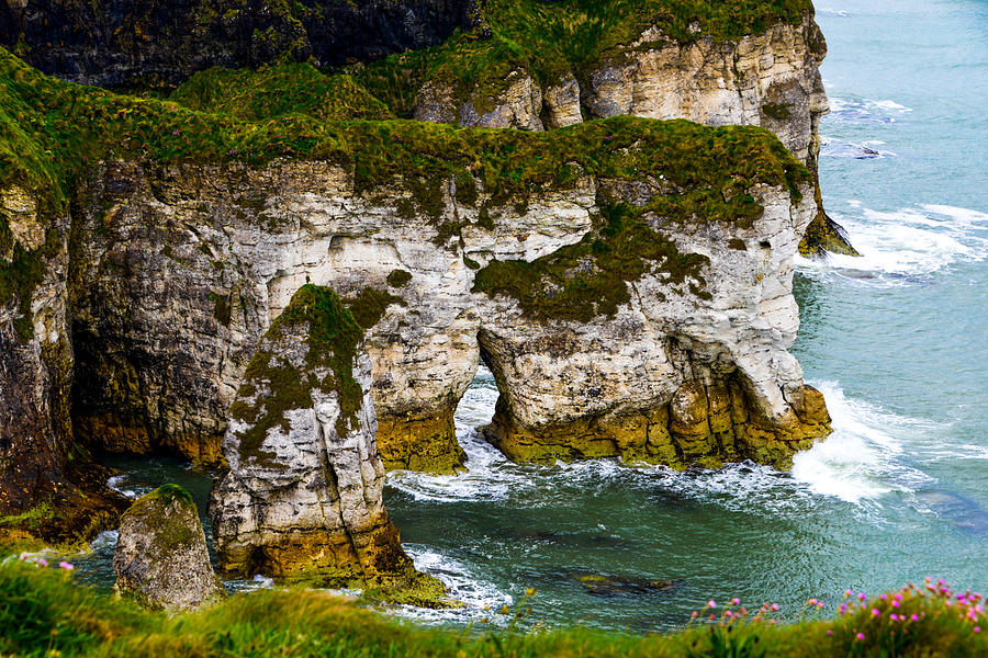 Sea-side Cliffs by Dunluce Castle Photograph by Marilyn Burton