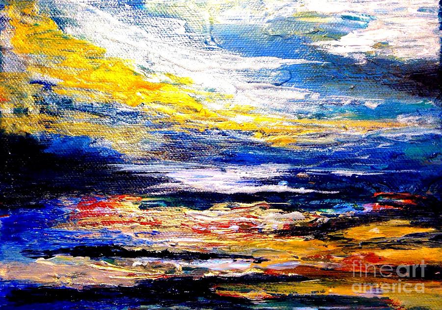 Sea Sky series II Painting by Karen  Ferrand Carroll