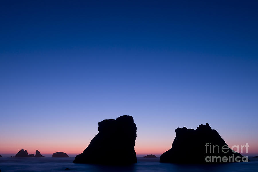 Sea Stacks At Twilight Photograph by John Shaw