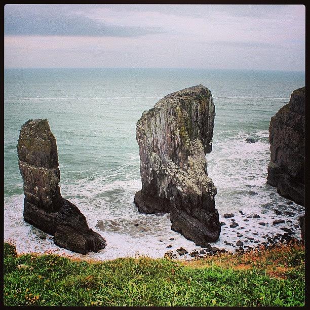 Wales Photograph - #sea #stacks #pembrokeshire #coast by Adam Coleman