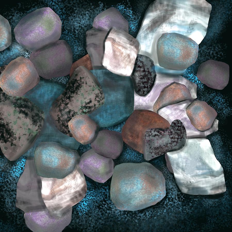 Sea stones Digital Art by Christine Fournier
