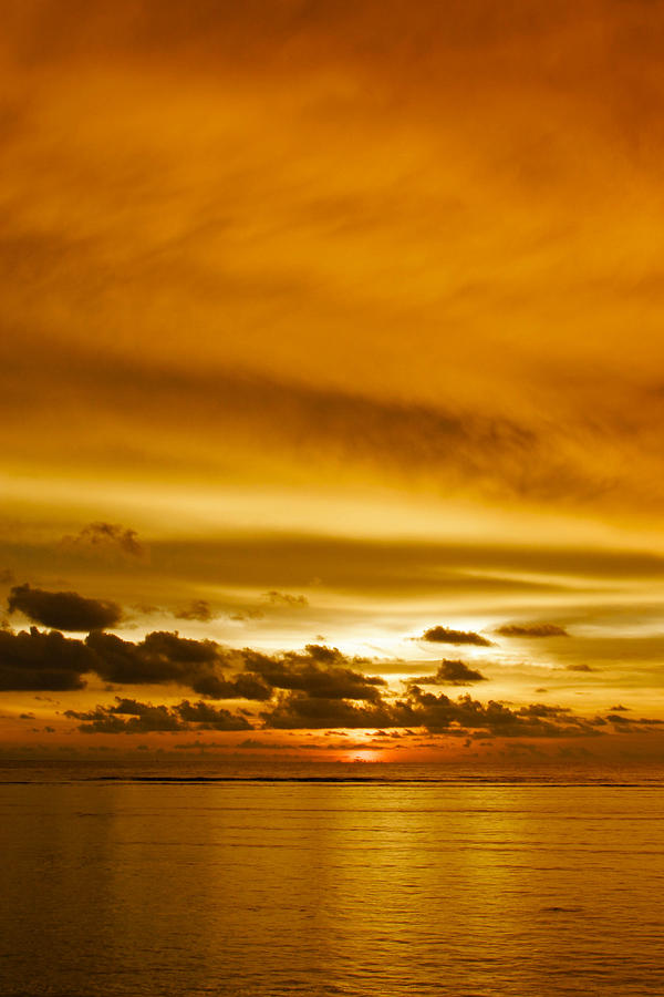 Sea Sunset Background Photograph by Itsaret Sutthisiri - Fine Art America