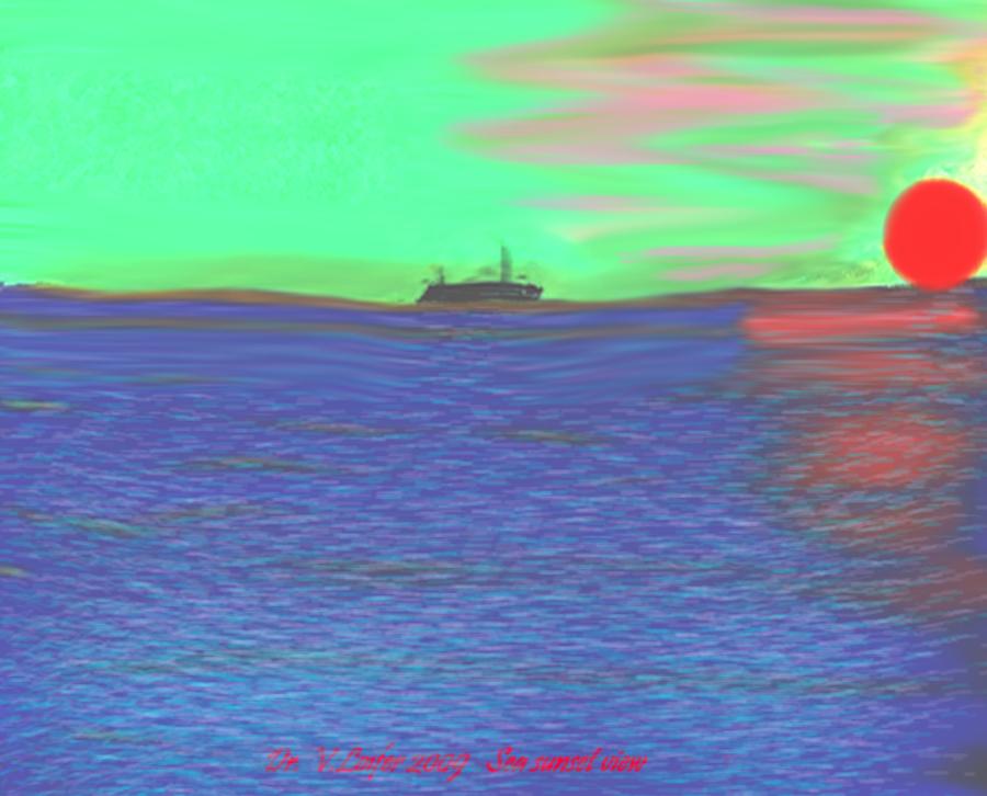 Sea sunset view Digital Art by Dr Loifer Vladimir