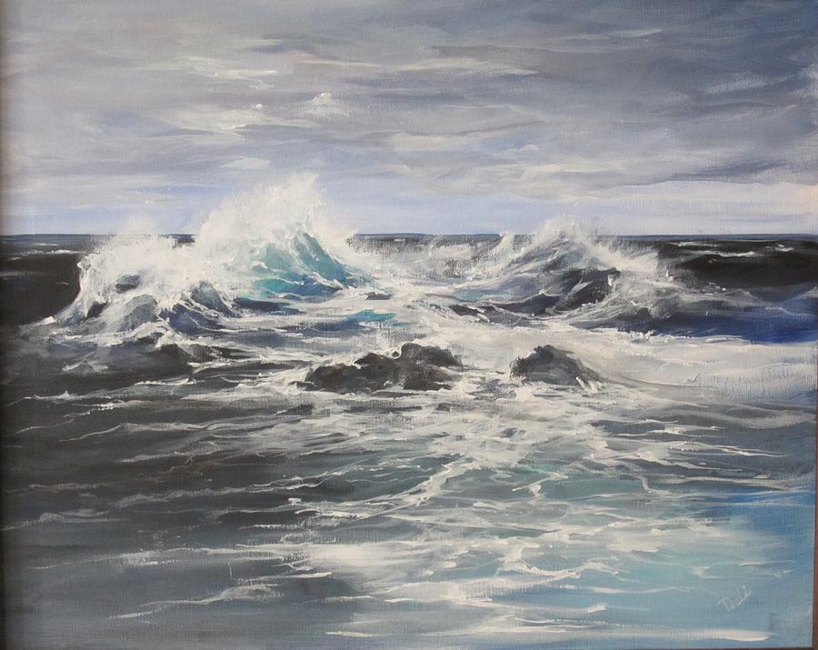 Sea Swell Painting by Tedi Freeland - Fine Art America