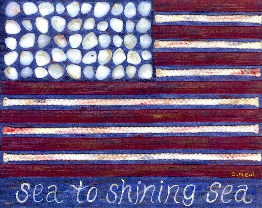 Sea to Shining Sea Mixed Media by Carol Neal