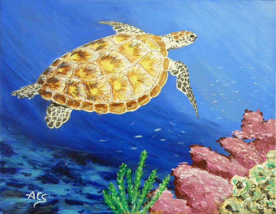 Sea Turtle Painting by Amelie Simmons