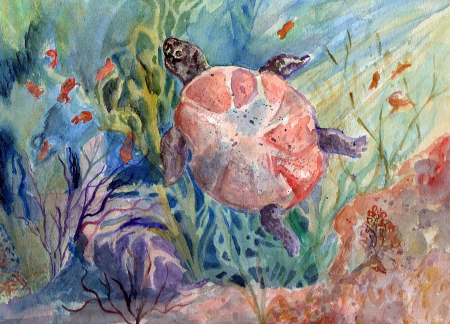 Sea turtle Painting by Charme Curtin
