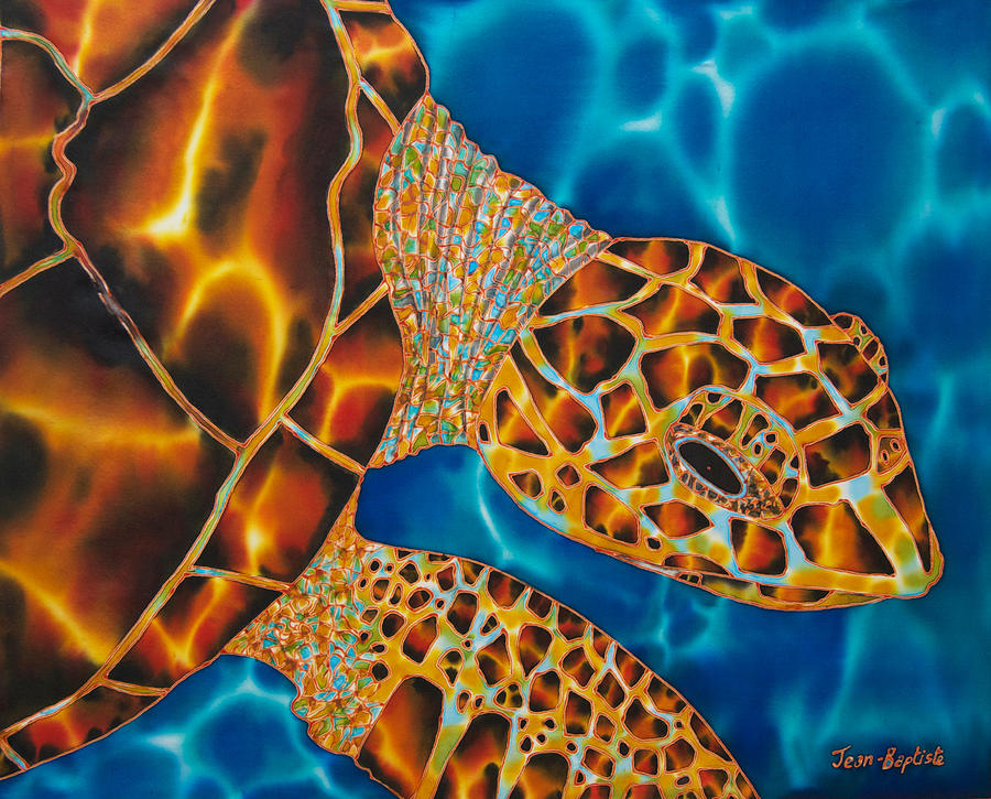 Sea Turtle Painting by Daniel Jean-Baptiste