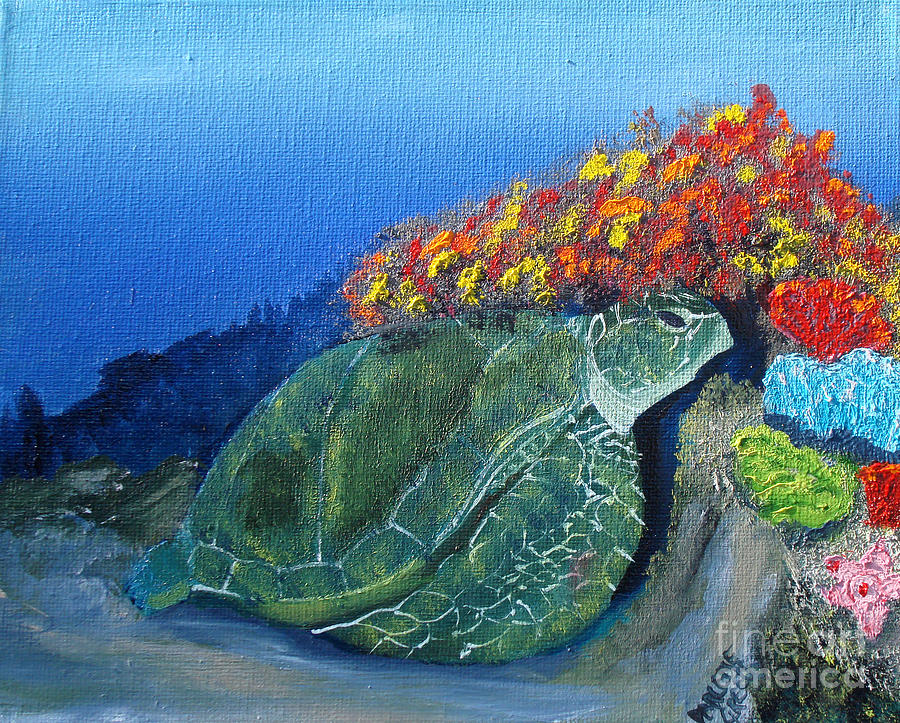 Turtle Painting - Sea Turtle by Darlene Green