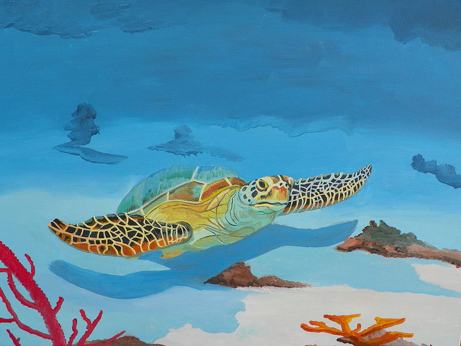 Turtle Painting - Sea Turtle by David Ellis Turtle Painting - Sea Turtle by David Ellis