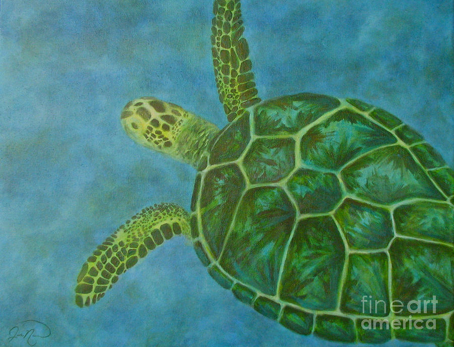 Sea Turtle Painting by Julie Neuman - Fine Art America