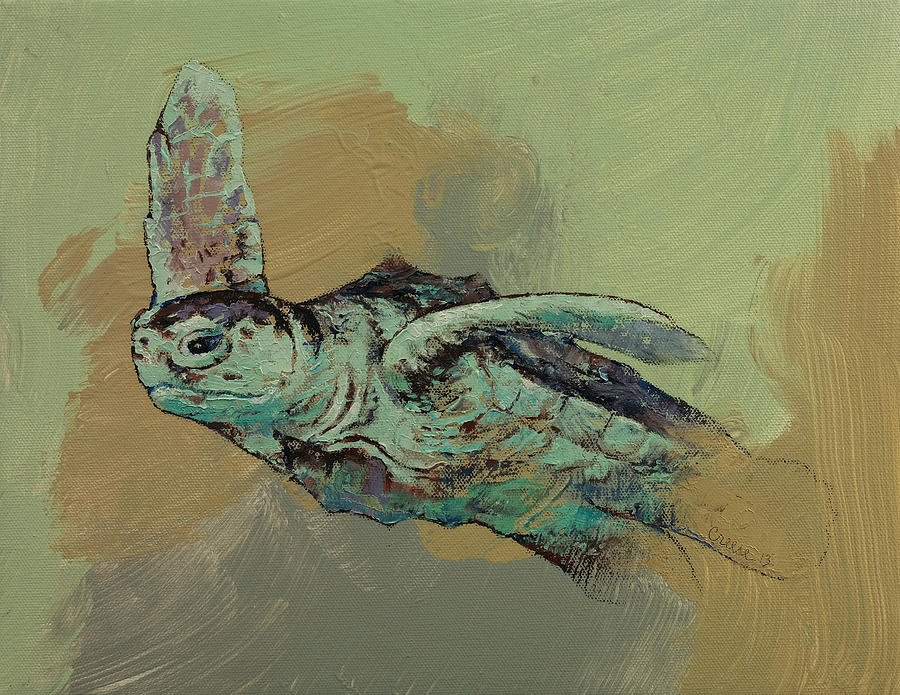 Turtle Painting - Sea Turtle by Michael Creese