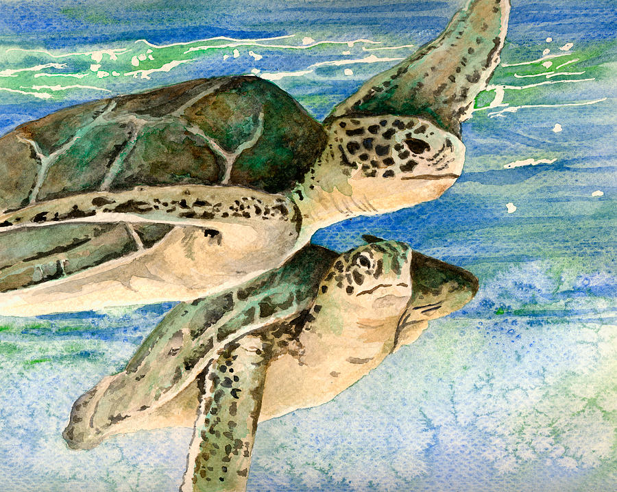 Sea Turtles Painting by Aprille Lipton - Fine Art America