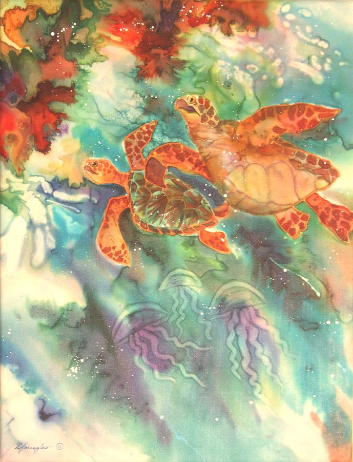 Turtle Painting - Sea Turtles by Deborah Younglao