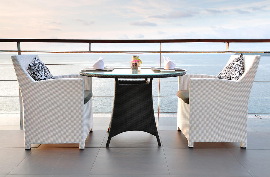 Sea View Dinning Table for two at Sunset Photograph by R9_RoNaLdO