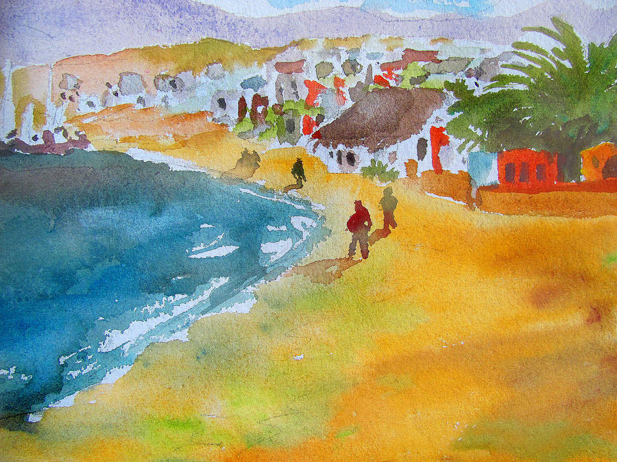 Sea Village Painting by James Huntley