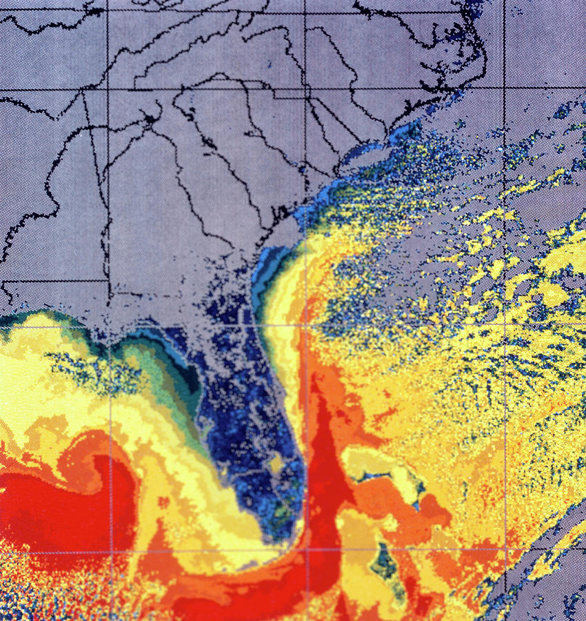 Sea Water Temperature Around Florida Photograph by Noaa/science Photo Library