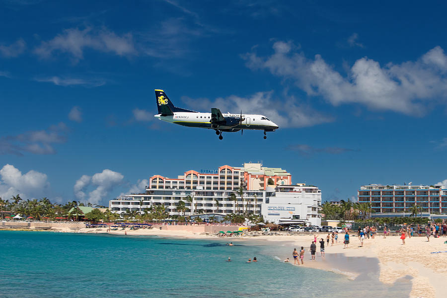 Seaborne Airlines at St. Maarten Photograph by David Gleeson