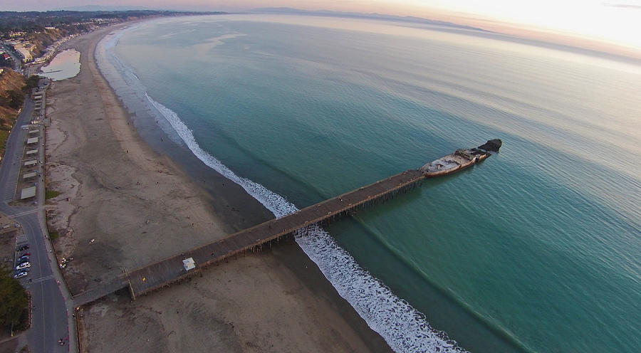 Beach Photograph - Seacliff State Beach from above by David Levy