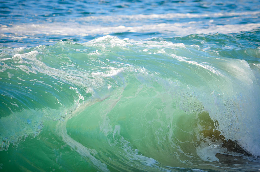 Seafoam Green Wave with Thick White Foam Photograph by Lynn Langmade - Fine  Art America