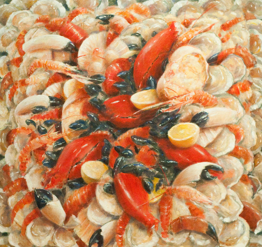 Fish Painting - Seafood Extravaganza by Lincoln Seligman