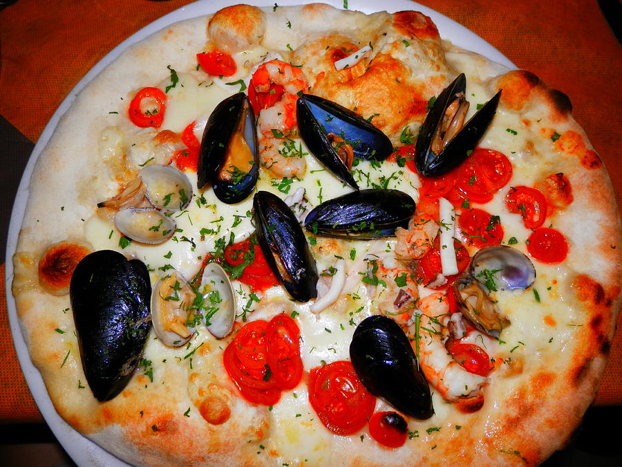 Seafood Pizza Photograph by Pema Hou