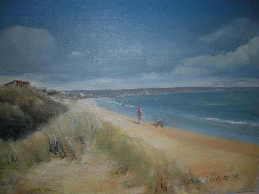 Seaford Beach Painting by Mark Basford - Fine Art America